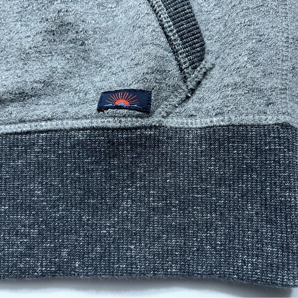 Faherty Full Zip Hoodie Mens Size Medium Gray Cotton Fleece Lined Huckberry - Picture 4 of 13